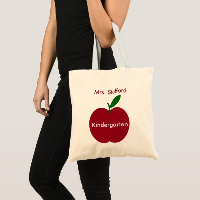 Der Apple-rotes und grünes personalisiertes des Tragetasche (Vorderseite (Produkt))