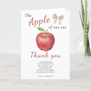 Der Apple unserer Augen Kindergeburtstag Party dan Dankeskarte