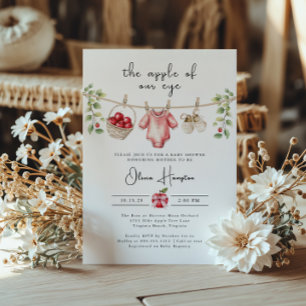 Der Apple unserer Baby Dusche Einladung