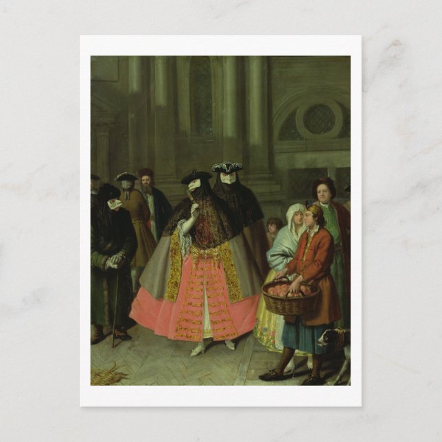 Der Apple-Verkäufer (Öl auf Leinwand) Postkarte (Vorderseite)