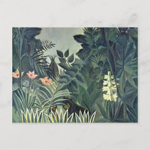 Der Äquatorialdschungel von Henri Rousseau Postkarte