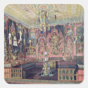 Der arabische Hall im Catherine-Palast 0 Quadratischer Aufkleber