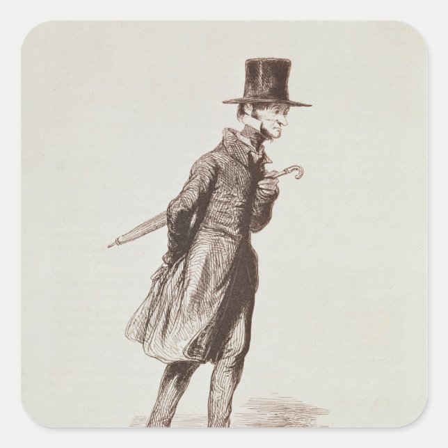 Der Arbeitnehmer Quadratischer Aufkleber (Vorderseite)