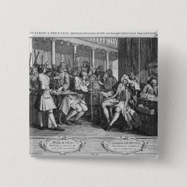 Der arbeitsame 'Lehrlings-Stadtrat von London Button (Vorderseite)