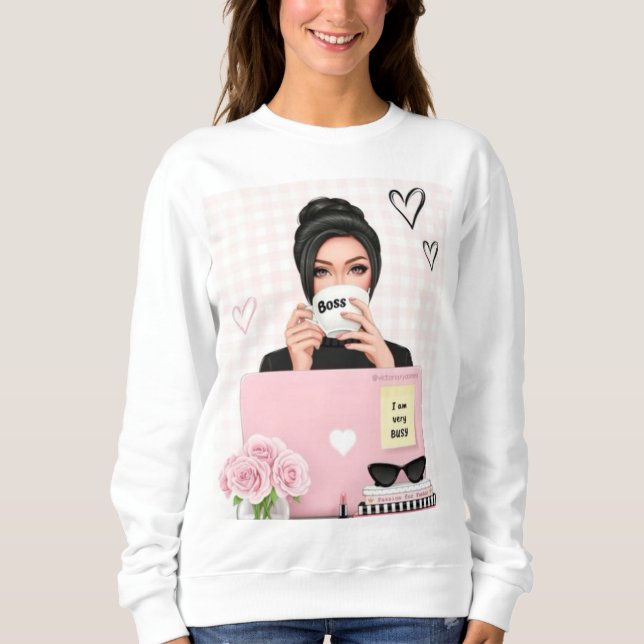 Der Arbeitsbereich der Boss Lady Sweatshirt (Vorderseite)
