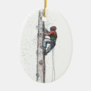 Der Arborist-Baumchirurg Keramikornament