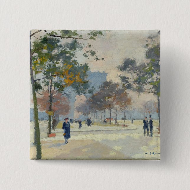 Der Arc de Triomphe im Herbst, Paris Button (Vorderseite)