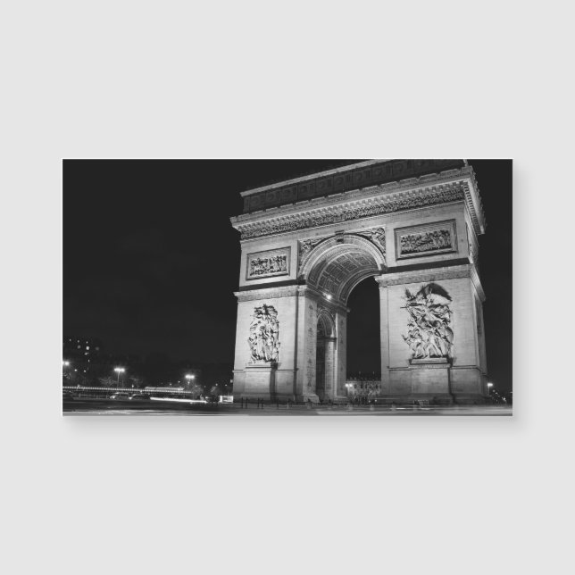 Der Arc de Triomphe nachts in Paris Magnetkarte (Vorderseite)