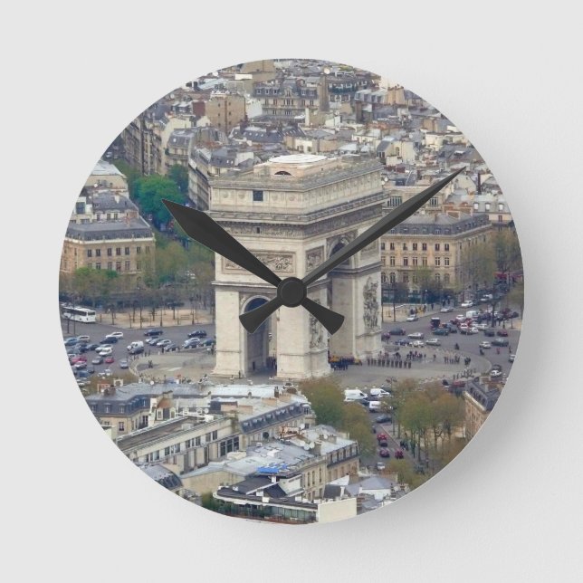 Der Arc de Triomphe Paris Frankreich Runde Wanduhr (Vorderseite)