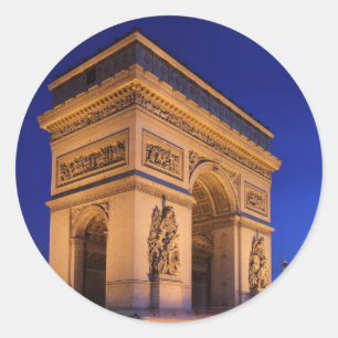 der Arc de Triomphe Runder Aufkleber