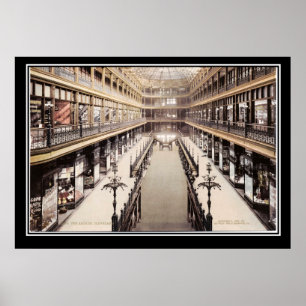 Der Arcade in Cleveland um 1900 Poster