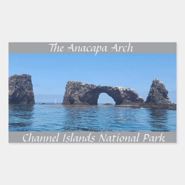 Der Arch von Anacapa Rechteckiger Aufkleber (Vorderseite)