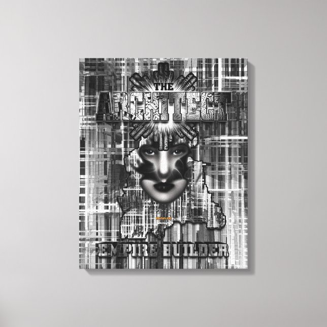 Der Architekt_Empire Builder Abstrakte digitale Ku Leinwanddruck (Vorderseite)