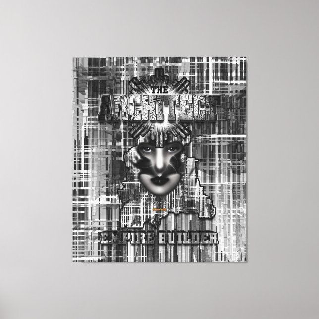 Der Architekt_Empire Builder Abstrakte digitale Ku Leinwanddruck (Vorderseite)