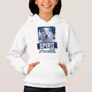 Der arktische Wolf Geist der Freiheit Hoodie