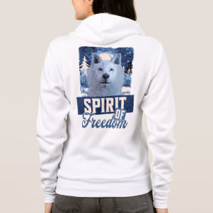 Der arktische Wolf Geist der Freiheit Hoodie