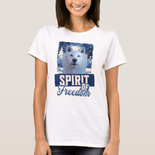 Der arktische Wolf Geist der Freiheit T-Shirt
