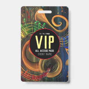 Der ART des Musik-VIP-All-Access-Passes Ausweis