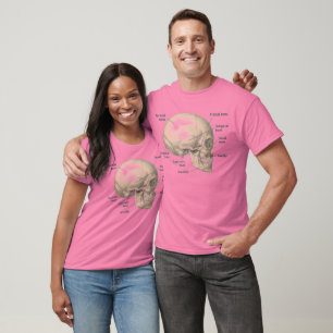 Der Art-Männer der Schädel-Anatomie das Vintage T-Shirt