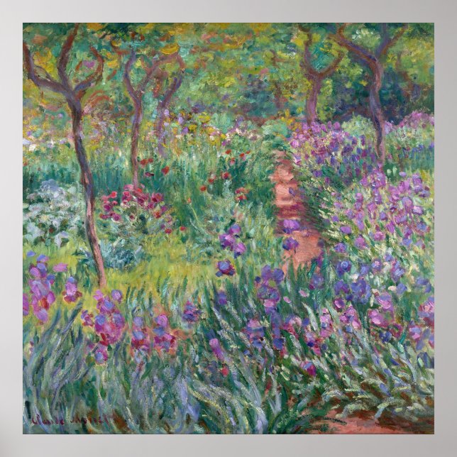 Der Artist's Garden in Giverny, Monet Poster (Vorne)