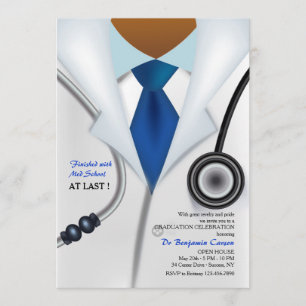 Der Arzt ist in afroamerikanischer Einladung