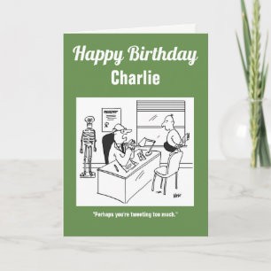 Der Arzt sagt, dass sein Patient zu viel tweete Karte