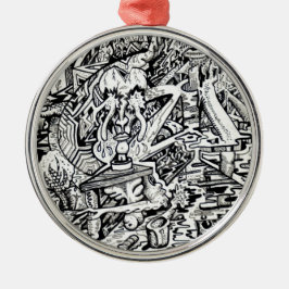 Der Assistent oder eine freigegebene Konfiguration Silbernes Ornament