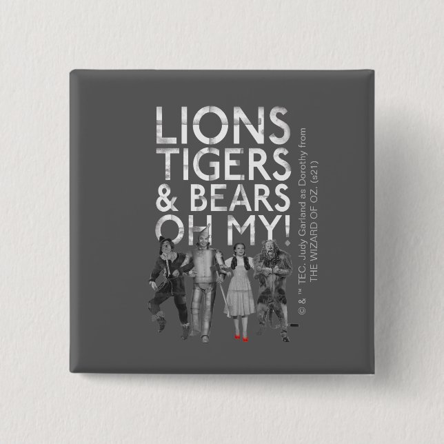 Der Assistent von OZ™ | Löwen Tigers & Bars Oh My! Button (Vorderseite)