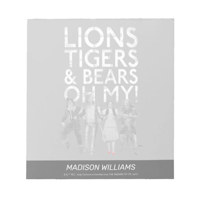 Der Assistent von OZ™ | Löwen Tigers & Bars Oh My! Notizblock (Vorderseite)