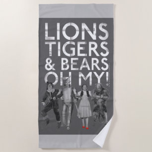 Der Assistent von OZ™ Löwen Tigers & Bars Oh My! Strandtuch