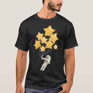 Der Astronaut hält sich auf den Weg zu den Sternen T-Shirt