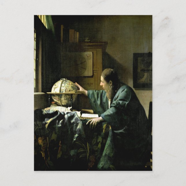 Der Astronom, 1668 Postkarte (Vorderseite)