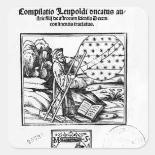 Der Astronom Quadratischer Aufkleber