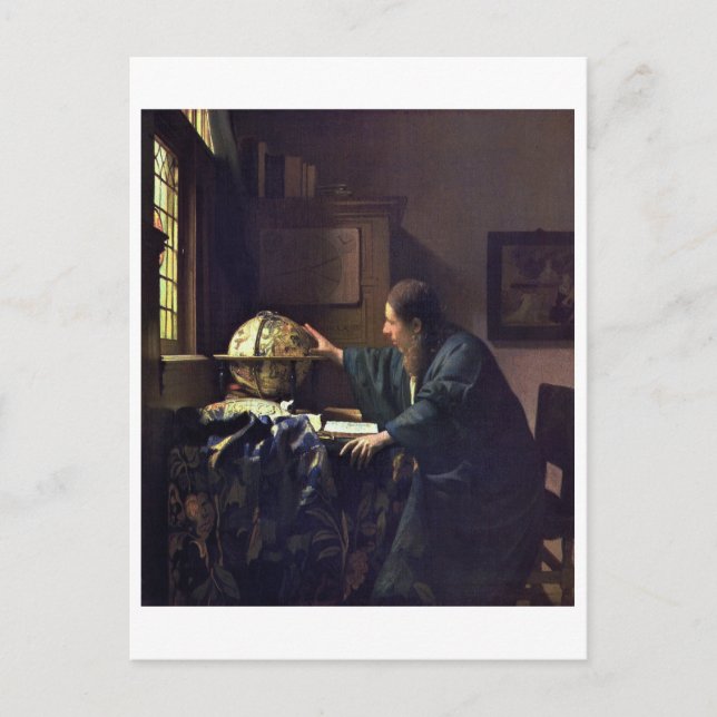 Der Astronom von Johannes Vermeer Postkarte (Vorderseite)