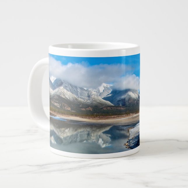 Der Athabasca-Fluss im Jasper-Nationalpark Jumbo-Tasse (Vorderseite Links)