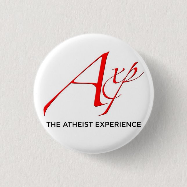 Der atheistische Erfahrungs-Knopf Button (Vorderseite)