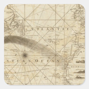 Der Atlantik Quadratischer Aufkleber
