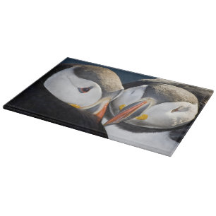 Der Atlantische Puffin, ein pelagischer Seevögel Schneidebrett