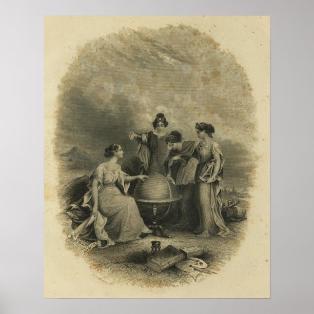 Der Atlas der Welt von Colton im halben Titel Poster (Vorne)