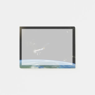 Der Atlas V541 startet im Orbit. Post-it Klebezettel