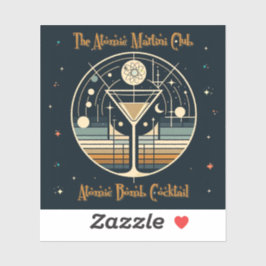 Der Atomic Martini Club Atomic Bomb Cocktail Aufkleber