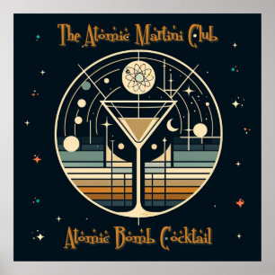 Der Atomic Martini Club Atomic Bomb Cocktail Poster