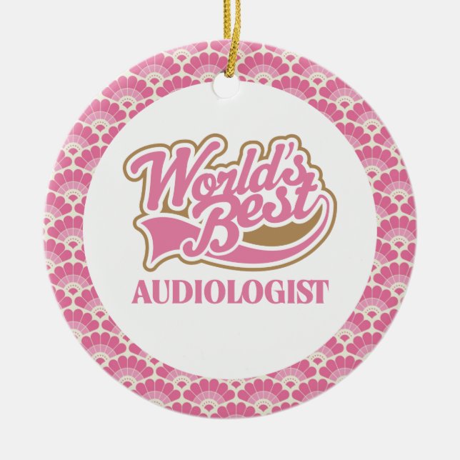 Der Audiologe-Geschenk-Verzierung der Welt beste Keramik Ornament (Vorne)