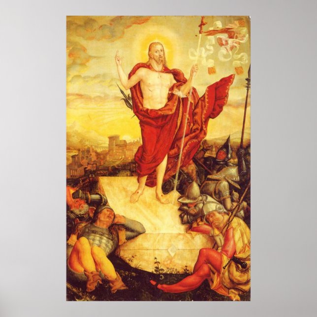 Der-Auferstandene von Lucas Cranach (1558) Poster (Vorne)