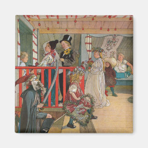 Der Aufgabetag durch Carl Larsson Magnet