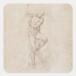 Der aufgeweckte Christus Quadratischer Aufkleber