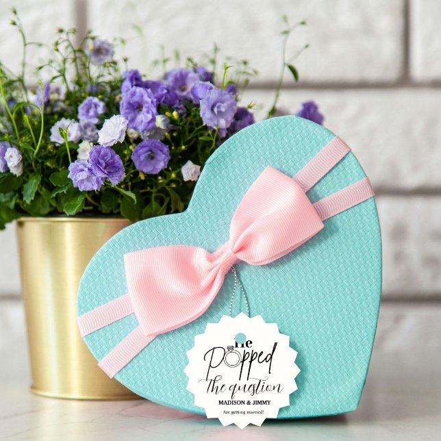 Der Aufkleber der Gesprächspartnerin, so stellte e Geschenkanhänger (Von Creator hochgeladen)