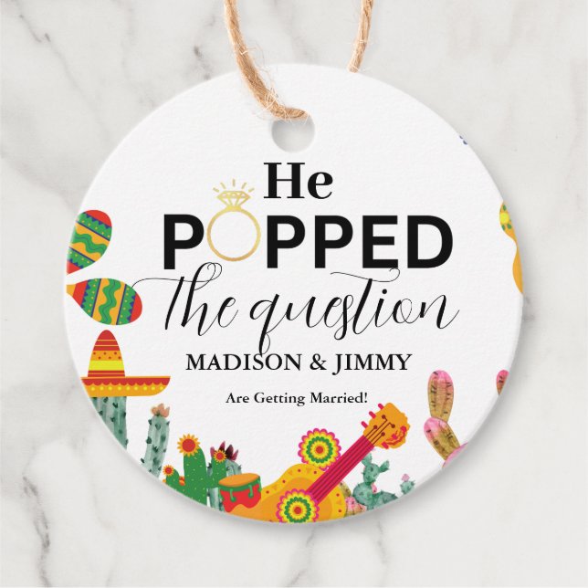 Der Aufkleber der Gesprächspartnerin, so stellte e Geschenkanhänger (Vorderseite)