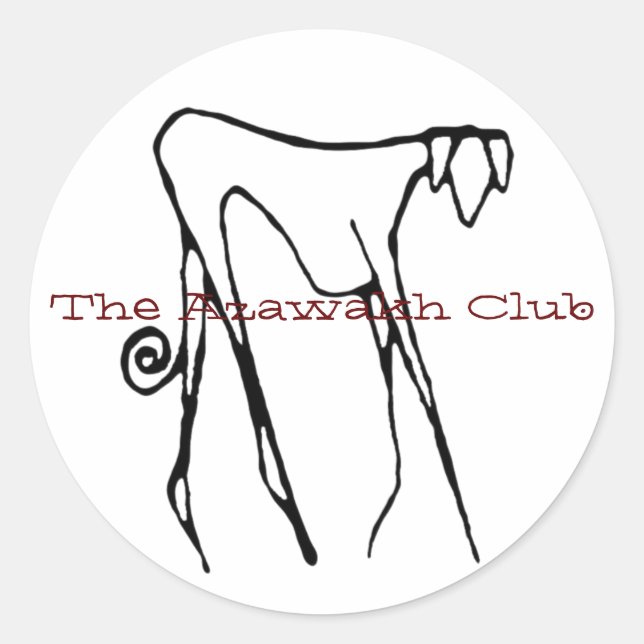 Der Aufkleber für den Azawakh-Club (Vorderseite)