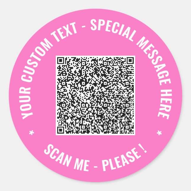 Der Aufkleber für den QR-Code-Scan enthält benutze (Vorderseite)